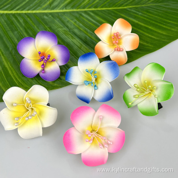 Handmade Plumeria Hair Pick with Flower Tip